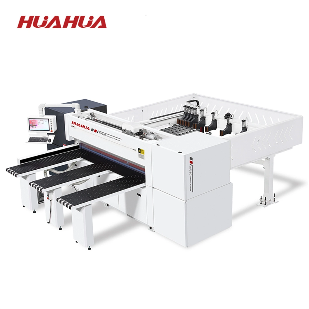 Huahua HP280 Heavy Duty Woodworking Machinery CNC Beam Saw Computer Panel Saw Automatic Wood Cutting Machine