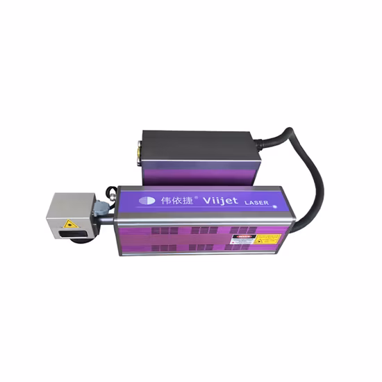 Qbcode C-Series CO2 Laser Marking Machine 30W on-Line Flying Marking/Graving and Cutting Machine Printer para Madeira/Alimentos/Água/Metal com CE